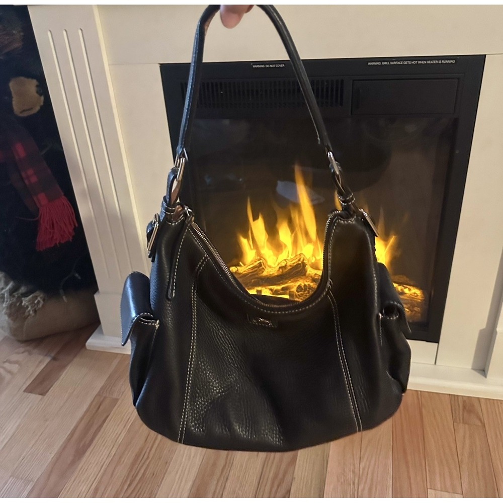 Dooney & Bourke Vintage Legacy Black Leather Shoulder‎ Bag Purse, SHIPS TODAY!